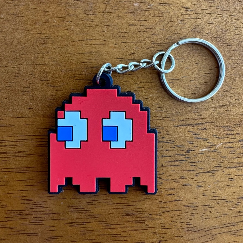 Red Pac-Man Keychain